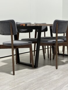 Стол кухонный обеденный прямоугольный дизайнерский лофт THETABLE RU 140х80 4.15/2.1