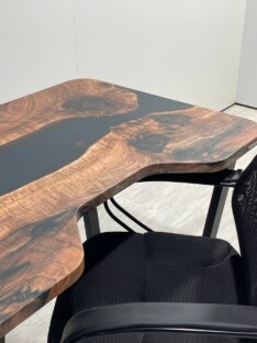 Стол компьютерный с вырезом дизайнерский лофт THETABLE 120х80 3.26/2.1