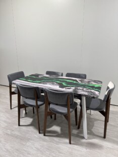 Стол кухонный обеденный прямоугольный дизайнерский лофт THETABLE RU 160х80 4.19/4.2