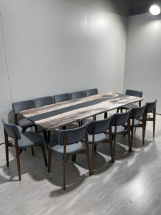 Стол кухонный обеденный прямоугольный дизайнерский лофт THETABLE RU 250х100 3.30/1.1