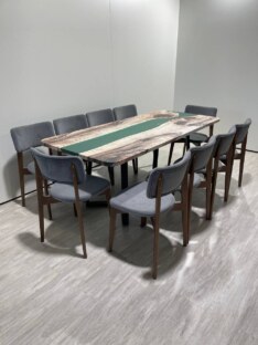Стол кухонный обеденный прямоугольный дизайнерский лофт THETABLE RU 200х90 3.21/1.1