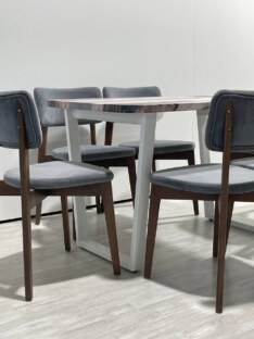 Стол кухонный обеденный прямоугольный дизайнерский лофт THETABLE 120х80 3.28/2.2