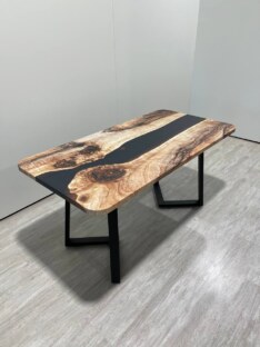 Стол кухонный обеденный прямоугольный дизайнерский лофт THETABLE RU 160х80 3.25/1.1