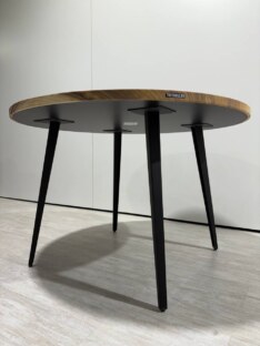 Стол кухонный обеденный круглый дизайнерский лофт THETABLE 120х32 9.2/6.1