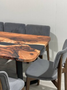 Стол кухонный обеденный прямоугольный дизайнерский лофт THETABLE RU 160х80 5.8/3.1