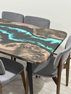 Стол кухонный обеденный прямоугольный дизайнерский лофт THETABLE RU 160х80 4.9/6.1