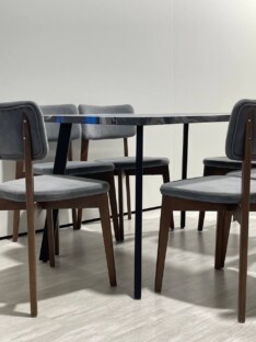 Стол кухонный обеденный прямоугольный дизайнерский лофт THETABLE RU 120х80 4.17/4.1