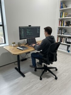 Стол компьютерный с подъемным механизмом дизайнерский лофт THETABLE RU 180х80 8.13/14.1