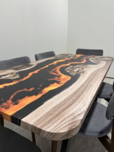 Стол кухонный обеденный прямоугольный дизайнерский лофт THETABLE RU 140х80 4.15/2.1