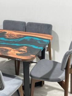 Стол кухонный обеденный прямоугольный дизайнерский лофт THETABLE RU 120х80 4.5/3.1 Стол кухонный обеденный прямоугольный дизайнерский лофт THETABLE RU 120х80 4.5/3.1