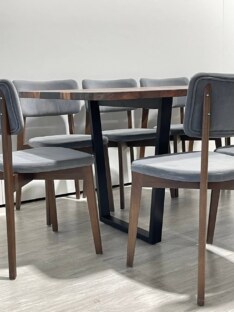 Стол кухонный обеденный прямоугольный дизайнерский лофт THETABLE RU 220х90 3.1/2.1