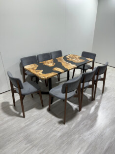 Стол кухонный обеденный прямоугольный дизайнерский лофт THETABLE RU 180х80 2.73/3.1