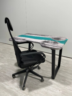 Стол компьютерный с вырезом дизайнерский лофт THETABLE RU 120х80 3.43/2.1