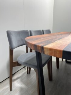 Стол кухонный обеденный овальный дизайнерский лофт THETABLE RU 200х90 5.8/2.1