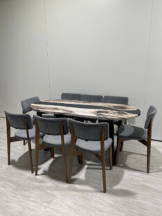 Стол кухонный обеденный овальный дизайнерский лофт THETABLE 180х80 3.30/2.1