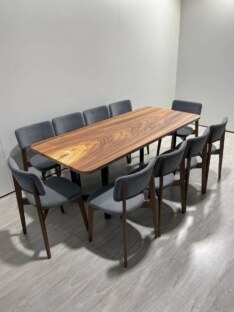 Стол кухонный обеденный прямоугольный дизайнерский лофт THETABLE RU 200х90 9.7/3.1
