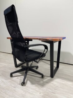 Стол компьютерный с вырезом дизайнерский лофт THETABLE RU 140х80 3.2/2.1