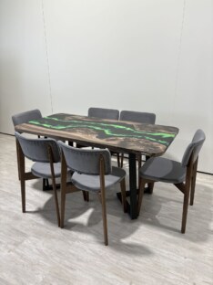 Стол кухонный обеденный прямоугольный дизайнерский лофт THETABLE RU 180х80 4.10/1.1