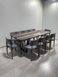 Стол кухонный обеденный прямоугольный дизайнерский лофт THETABLE 220х90 3.47/2.1