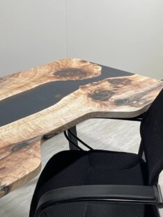 Стол компьютерный с вырезом дизайнерский лофт THETABLE RU 160х80 3.25/2.1