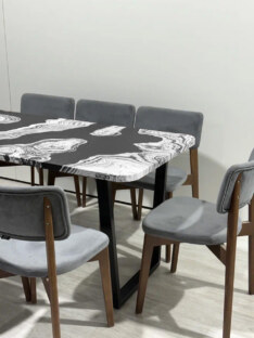 Стол кухонный обеденный прямоугольный дизайнерский лофт THETABLE RU 200х90 2.72/2.1