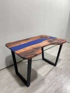 Стол компьютерный с вырезом дизайнерский лофт THETABLE RU 140х80 3.2/2.1