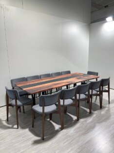 Стол кухонный обеденный прямоугольный дизайнерский лофт THETABLE 250х100 3.8/1.1