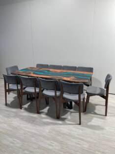 Стол кухонный обеденный прямоугольный дизайнерский лофт THETABLE RU 180х80 4.5/1.1