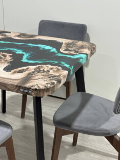 Стол кухонный обеденный квадратный дизайнерский лофт THETABLE RU 80х80 4.13/4.1