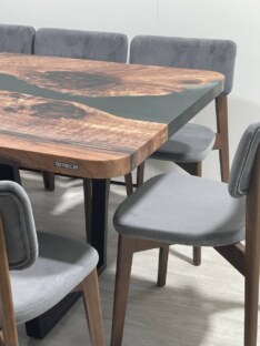 Стол кухонный обеденный прямоугольный дизайнерский лофт THETABLE RU 250х100 3.47/2.1