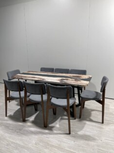 Стол кухонный обеденный прямоугольный дизайнерский лофт THETABLE RU 180х80 3.19/1.1