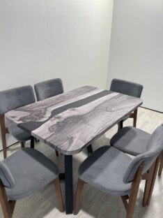 Стол кухонный обеденный прямоугольный дизайнерский лофт THETABLE RU 120х80 5.40/1.1