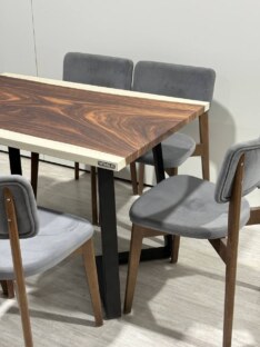 Стол кухонный обеденный прямоугольный дизайнерский лофт THETABLE RU 120х80 14.1/1.1-П