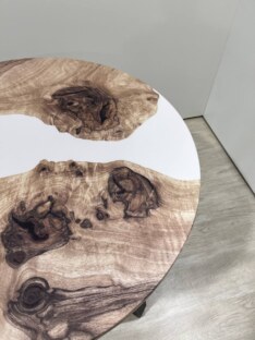 Стол кухонный обеденный круглый дизайнерский лофт THETABLE RU 100х32 3.34/1.1