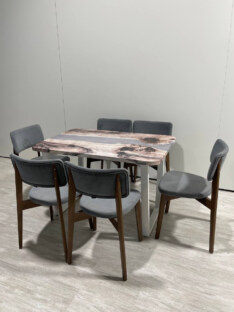 Стол кухонный обеденный прямоугольный дизайнерский лофт THETABLE 120х80 3.28/2.2