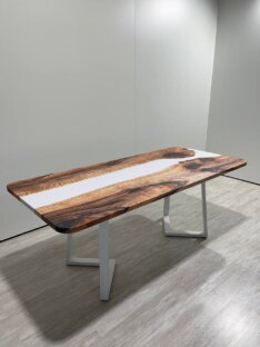 Стол кухонный обеденный прямоугольный дизайнерский лофт THETABLE RU 250х100 3.11/1.2