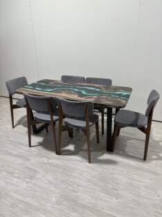 Стол кухонный обеденный прямоугольный дизайнерский лофт THETABLE RU 140х80 4.9/2.1