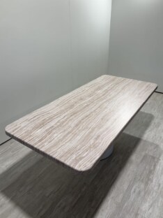 Стол кухонный обеденный прямоугольный дизайнерский под травертин THETABLE RU 160х100 16.1/17.2