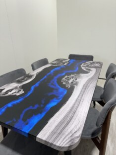 Стол кухонный обеденный прямоугольный дизайнерский лофт THETABLE RU 160х80 4.17/6.1