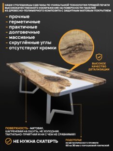 Стол кухонный обеденный прямоугольный дизайнерский лофт THETABLE RU 250х100 3.24/1.2 Стол кухонный обеденный прямоугольный дизайнерский лофт THETABLE RU 250х100 3.24/1.2