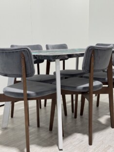 Стол кухонный обеденный прямоугольный дизайнерский лофт THETABLE RU 120х80 4.18/4.2
