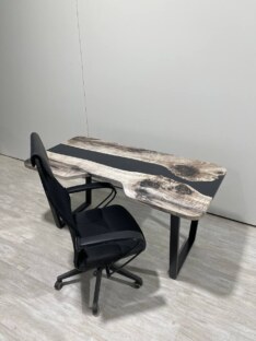 Стол письменный с вырезом дизайнерский лофт THETABLE RU 160х80 3.30/2.1 Стол письменный с вырезом дизайнерский лофт THETABLE RU 160х80 3.30/2.1