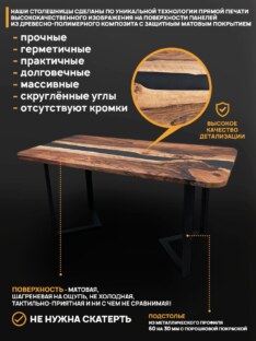 Стол кухонный обеденный прямоугольный дизайнерский лофт THETABLE RU 250х100 5.8/3.1 Стол кухонный обеденный прямоугольный дизайнерский лофт THETABLE RU 250х100 5.8/3.1