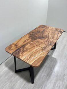 Стол кухонный обеденный прямоугольный дизайнерский лофт THETABLE RU 120х80 1.18/1.1