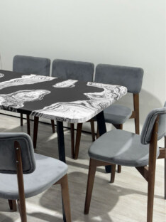 Стол кухонный обеденный прямоугольный дизайнерский лофт THETABLE RU 160х80 2.72/4.1