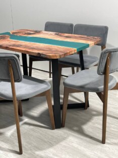Стол кухонный обеденный прямоугольный дизайнерский лофт THETABLE RU 120х80 3.14/1.1