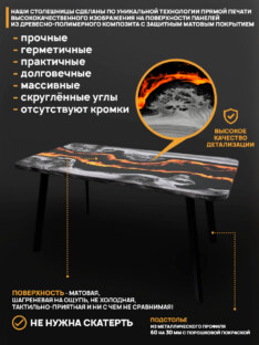 Стол кухонный обеденный прямоугольный дизайнерский лофт THETABLE RU 160х80 4.20/4.1 Стол кухонный обеденный прямоугольный дизайнерский лофт THETABLE RU 160х80 4.20/4.1