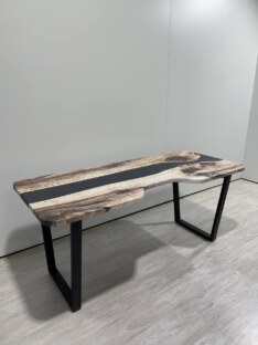 Стол компьютерный с вырезом дизайнерский лофт THETABLE RU 180х80 3.19/2.1