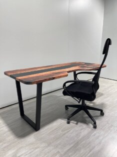 Стол компьютерный с вырезом дизайнерский лофт THETABLE 180х80 3.8/2.1