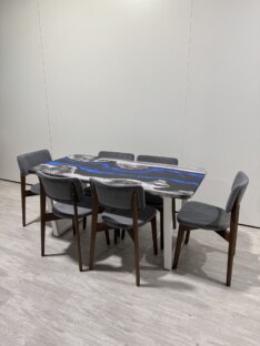 Стол кухонный обеденный прямоугольный дизайнерский лофт THETABLE RU 200х90 4.17/2.2
